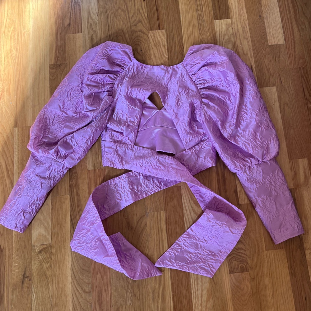 Women’s Bardot Long Sleeve Jacquard Top - Picture 4 of 5